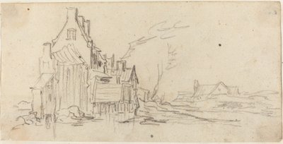 Houses by a Road by Jan van Goyen