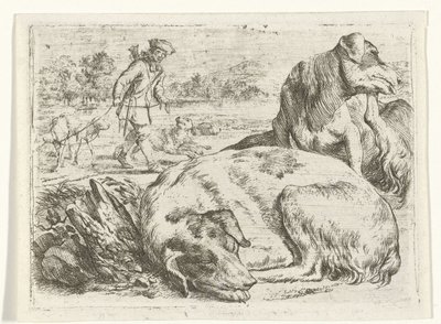 Hunter with His Dogs by Jan van Ossenbeeck