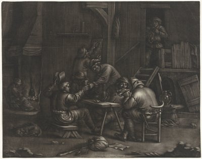 Inn with Drinking Men by Jan van Somer