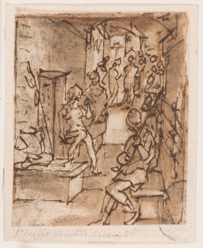 Flagellation (?) by Jan van der Straet, called Stradanus