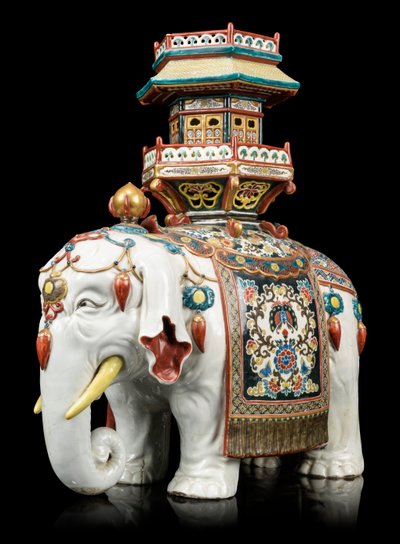 Kakiemon-style elephant by Japanese School