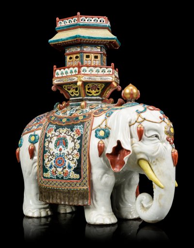 Kakiemon-style elephant by Japanese School