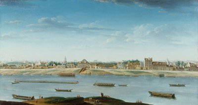 Port Saint-Bernard Seen from the Arsenal by Jean Baptiste Raguenet