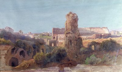 View of Rome and the Colosseum by Jean Achille Benouville