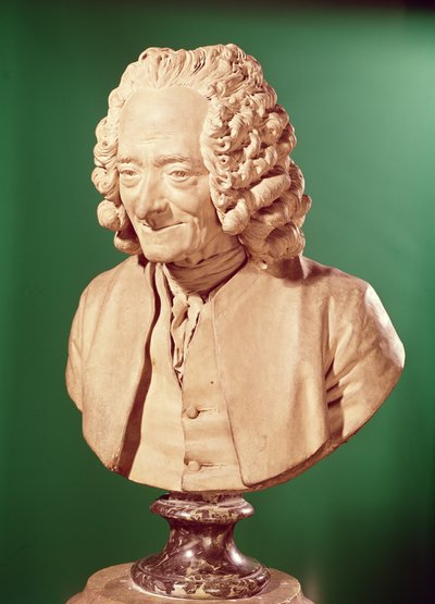 Bust of Voltaire by Jean Antoine Houdon