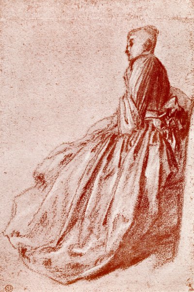 Study of a young woman by Jean Antoine Watteau