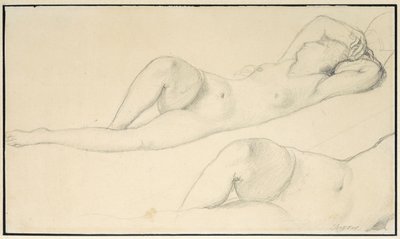 A Reclining Female Nude by Jean Auguste Dominique Ingres