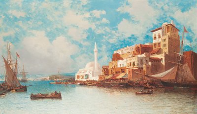 Eastern Harbour by Jean Baptiste Henri Durand Brager