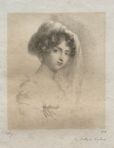 Mme. Horace Vernet, 1818 by Jean Baptiste Isabey