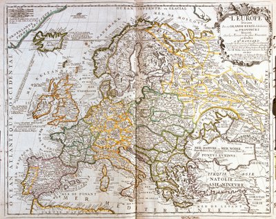 Map of Europe by Jean Baptiste Nolin