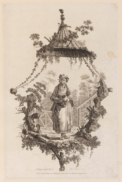 Figure Under Canopy by Jean Baptiste Pillement