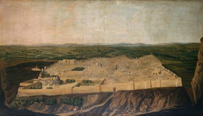 A Panoramic View of Jerusalem by Jean Baptiste Vanmour