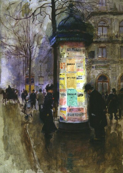 Morris Column, c.1900 by Jean Beraud