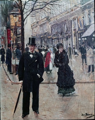 On the boulevard by Jean Beraud