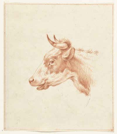 Head of a Cow, Facing Left by Jean Bernard