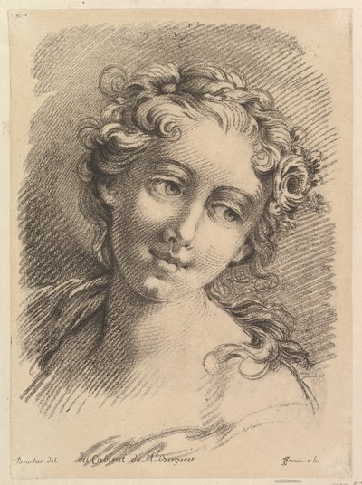 Head of a Woman, 1748-69 by Jean Charles François