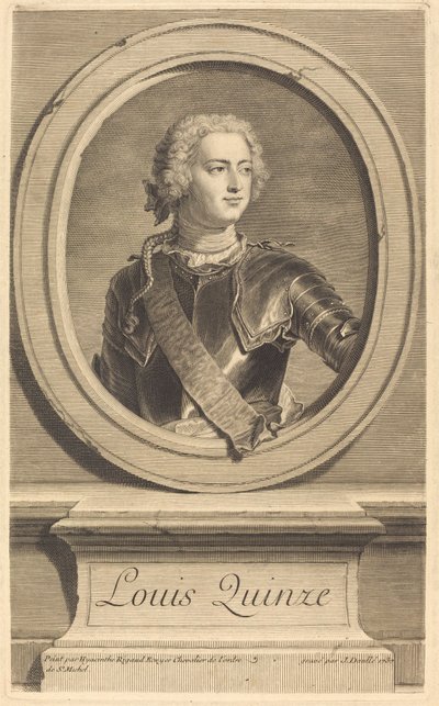 Louis XV by Jean Daullé after Hyacinthe Rigaud