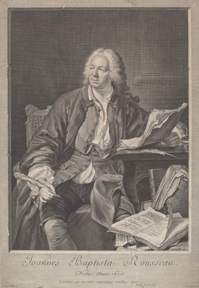 Jean-Baptiste Rousseau by Jean Daullé, after Jacques Andre Joseph Camelot Aved