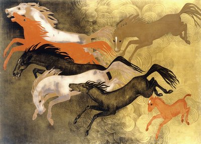 Prancing Horses by Jean Dunand