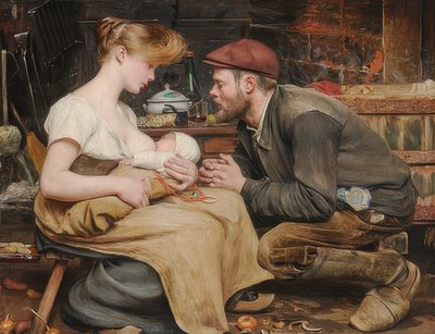 Parental Happiness. 1903 by Jean Eugene Buland