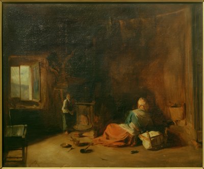 Peasant Interior by Jean Francois Gigoux