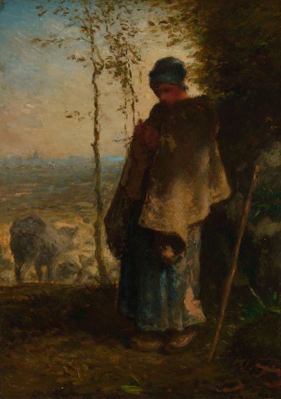 The Little Shepherdess by Jean Francois Millet