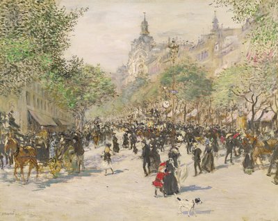 Boulevard Haussmann by Jean Francois Raffaelli