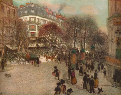 Le Boulevard Des Italiens, Paris by Jean Francois Raffaelli