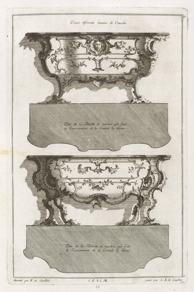 Book of Different Designs for Commodes by Jean François Cuvilliés