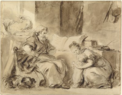 A Prayer for Grandpapa by Jean Honore Fragonard