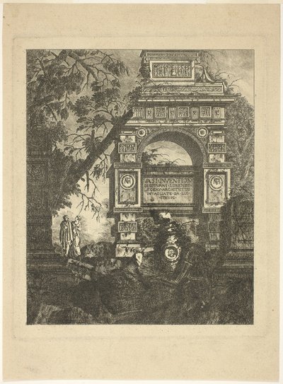 Frontispiece, plate one from Vasi Invention by Jean Laurent Legeay