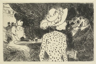 Cafe Scene Descriptive by Jean Louis Forain