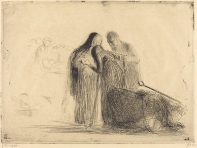 Lourdes, the Paralytic (second plate) by Jean Louis Forain