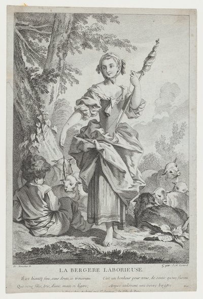 The Industrious Shepherdess, 18th century by Jean Michel Liotard