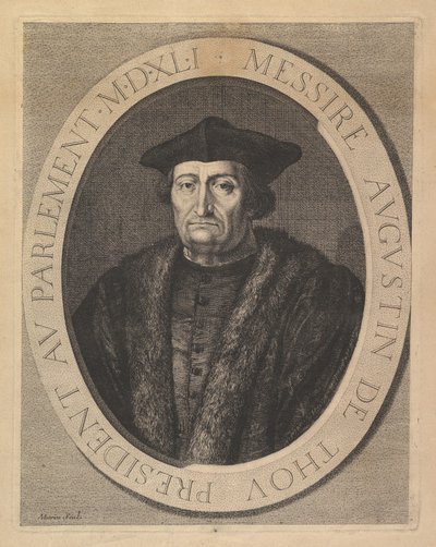 Augustin de Thou, President at Parliament by Jean Morin