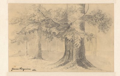 Landscape with Trees by Jeanne Marie Heynsius (signed by artist)