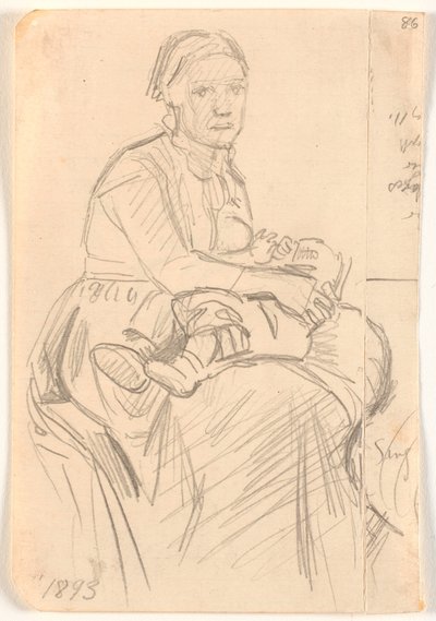 Seated Woman with Child on Lap by Joakim Frederik Skovgaard