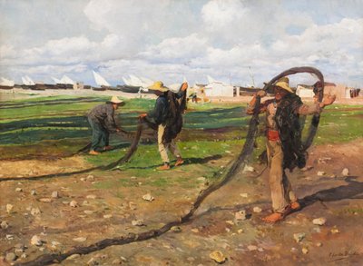 Pulling the Fishing Nets by Joaquin Sorolla y Bastida
