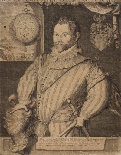 Portrait of Sir Francis Drake by Jodocus Hondius