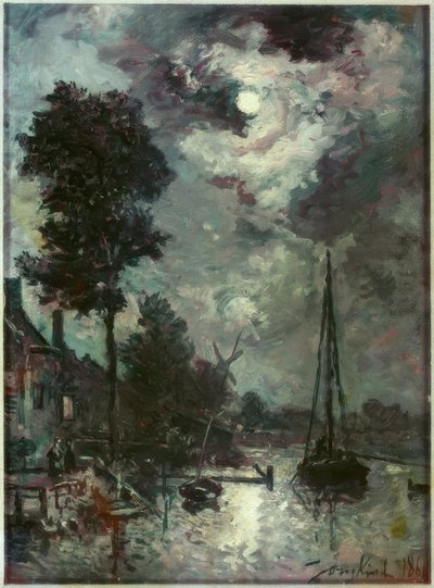 Moonlight by Johan Barthold Jongkind