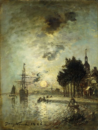 Moonlight by Johan Barthold Jongkind