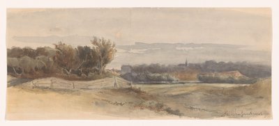 Panoramic Landscape by Johan Hendrik Weissenbruch (signed by artist)
