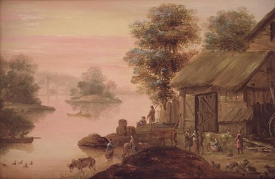 Landscape in Dutch manner by Johan Mandelberg