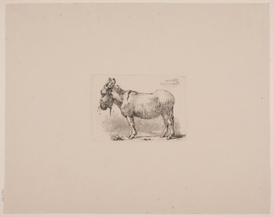 A Donkey Tormented by Flies by Johan Thomas Lundbye