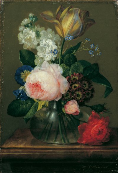 Small Flower Still Life by Johann Baptist Drechsler