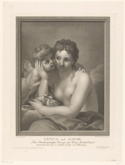 Venus and Cupid by Johann Friedrich Bause