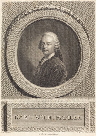 Karl Ramler by Johann Friedrich Bause after Anton Graff