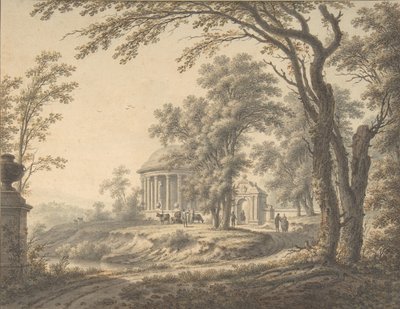 Idyllic Landscape with Temple, 1770 by Johann Heinrich Muntz