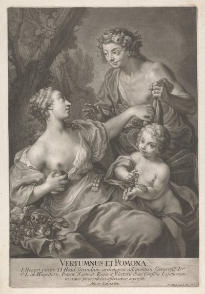 Vertumnus et Pomona by Johann Jacobus Haid