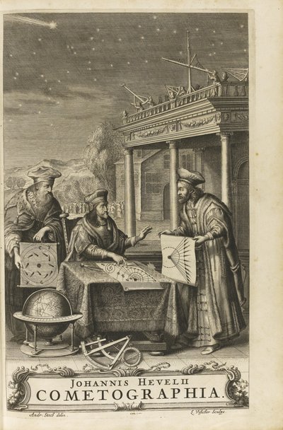 Cometographia. Frontispiece by Johannes Hevelius